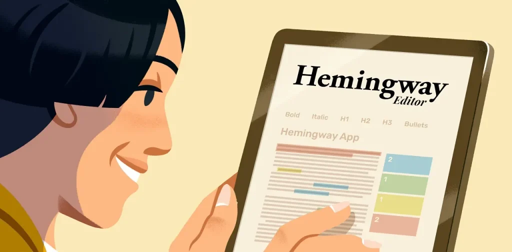 Using the Hemingway app, one of the best content writing tools for beginners to improve readability.