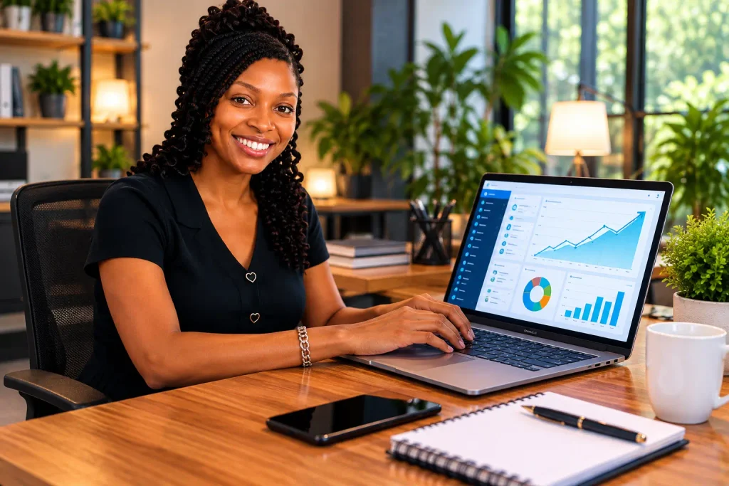 A startup founder learning how to write product descriptions to increase website sales.