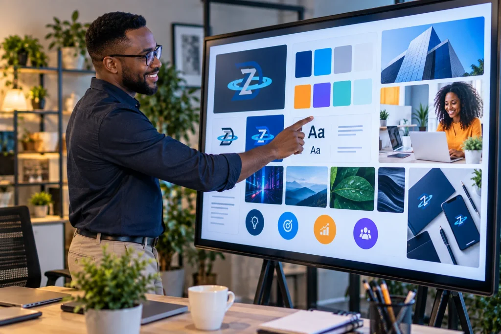 A successful digital manager implementing social media marketing for small business to improve sales.